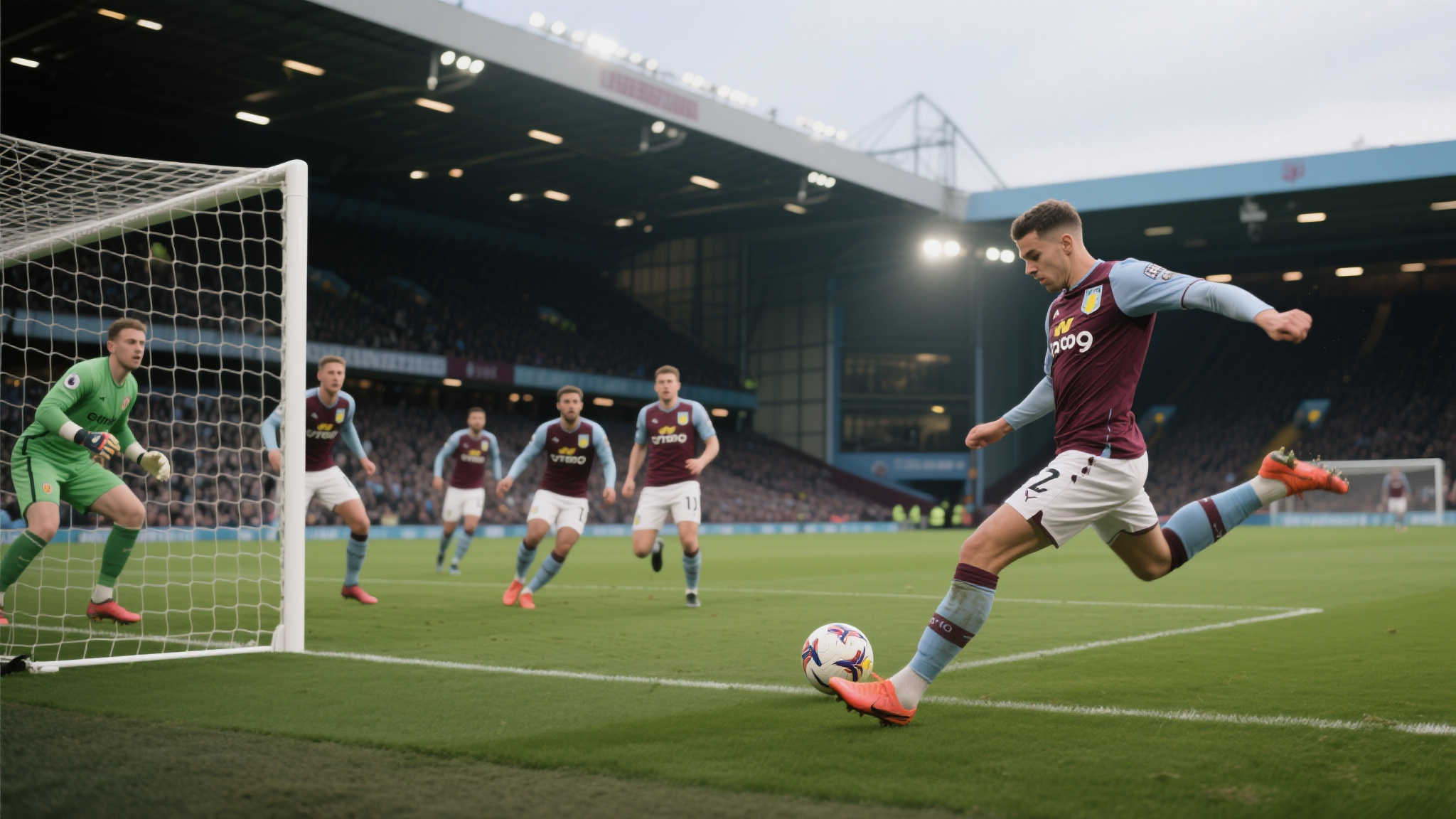 从慢镜头解析我们发现这个由右路起势造成敌方防线松懈